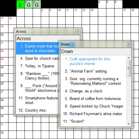 XWord diagramless crossword grid with black squares the solver can place while solving.